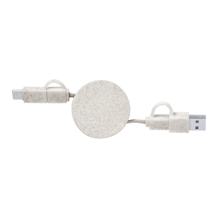 Yarely USB töltőkábel, bézs