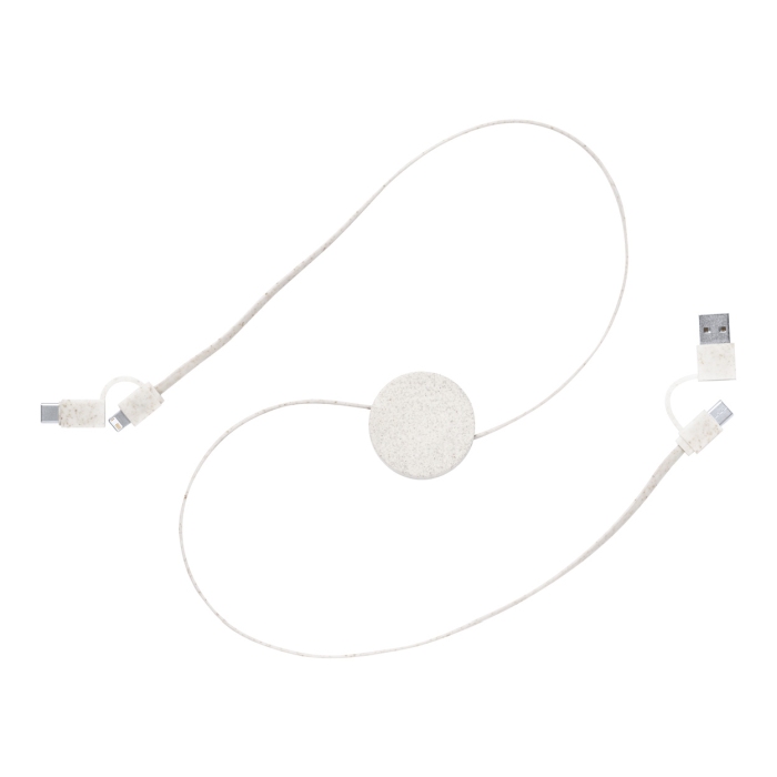 Yarely USB töltőkábel, bézs