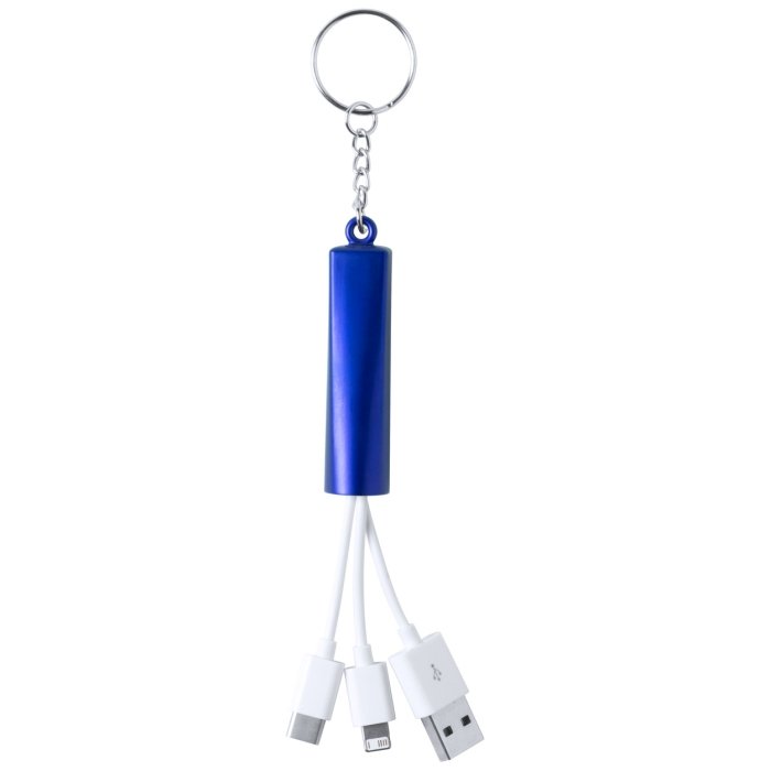 Zaref USB töltős kulcstartó, kék