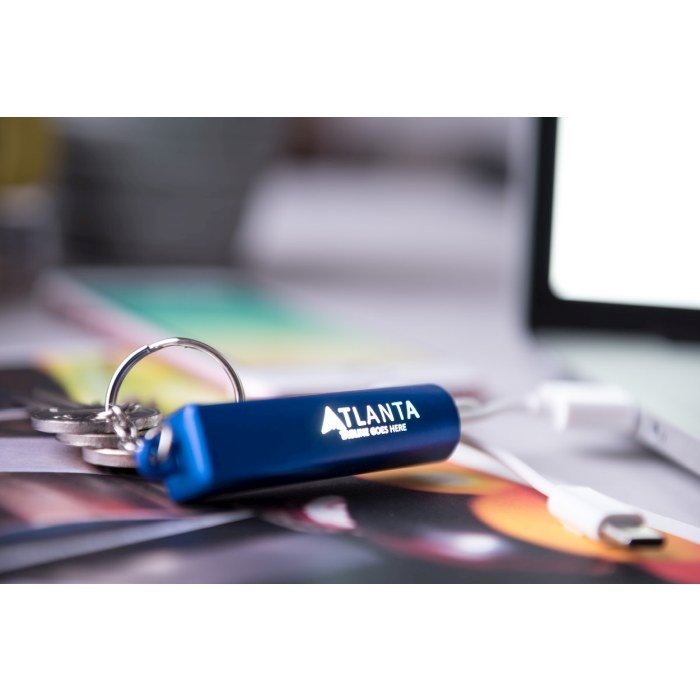 Zaref USB töltős kulcstartó, kék